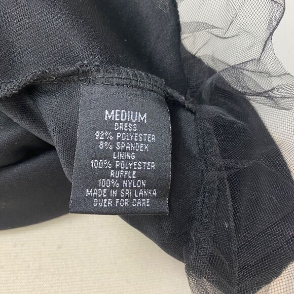 iz Buyer Black Halter Cocktail Dress Medium Red Ruched Waist Dance Party Clubbin - Picture 10 of 11